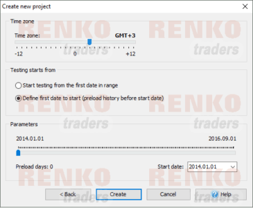 Forex Tester 3 – Selecting test parameters for your project